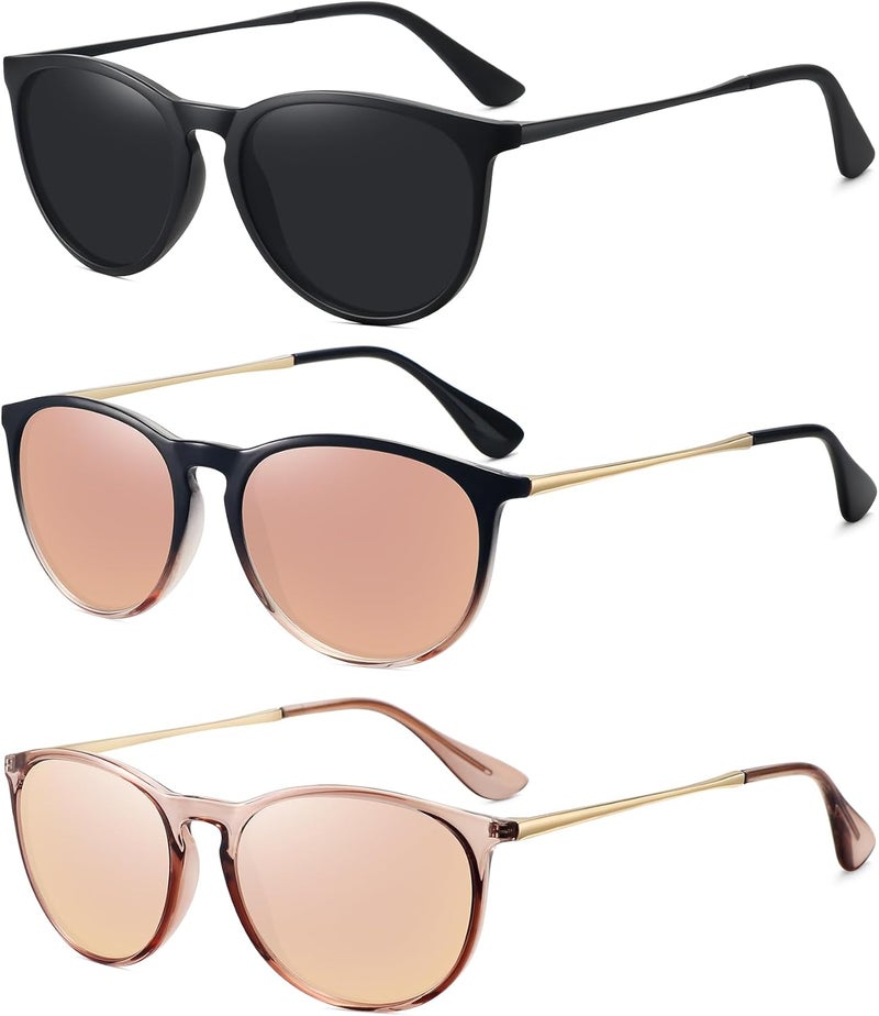 WOWSUN Retro sunglasses womens 2024 trendy round classic glasses - Image 1